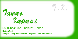 tamas kapusi business card